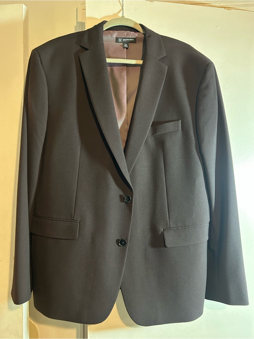 INC International Concepts Men's Dark Brown Two-Button Blazer